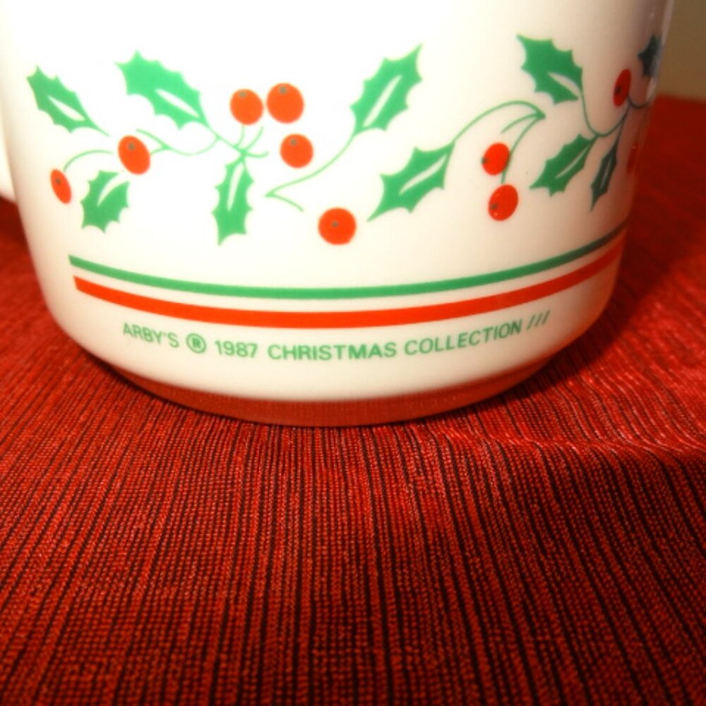 Set of Four Arby's 1987 Christmas Collection Coffee/Tea/Beverage Mugs - Picture 3 of 3